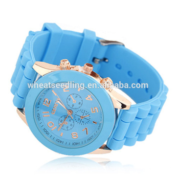 best selling cheap iridescent fashion couple student quartz wrist watch silicone